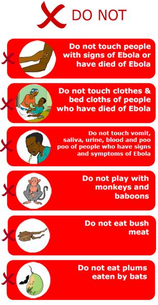 Ebola things not to do